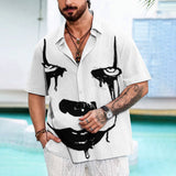 Poker Face Printed Shirt For Men