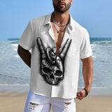 Skull Fingers Printed Shirt For Men