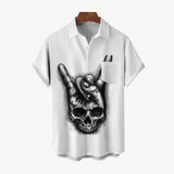 Skull Fingers Printed Shirt For Men