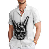 Skull Fingers Printed Shirt For Men