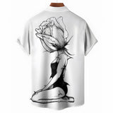 Rose Girl Personalized Printed Shirt For Men