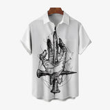 Skull Fingers Printed Shirt For Men