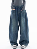 Baggy-Boyfriendjeans in Denim-Blau