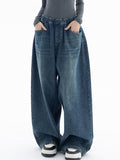 Jean boyfriend baggy bleu denim