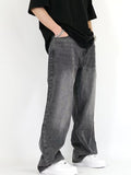 Jean ample ample Dangle gris vintage pour hommes