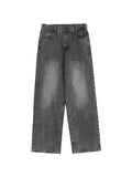 Graue Vintage-Jeans für Herren mit baumelnden Baggy-Jeans