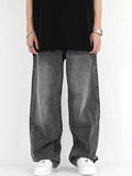 Men's Vintage Gray Dangle Baggy Loose Jeans