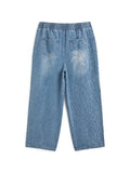 Men's Washed Distressed Loose Jeans