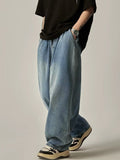 Men's Washed Distressed Loose Jeans