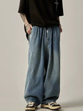 Men's Washed Distressed Loose Jeans