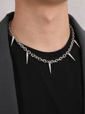 Men's Hip Pop Stud Pendant Necklace