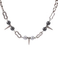 Men's Punk Stud Bead Splice Necklace