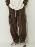 Men's Corduroy Flap Pocket Lace Up Cargo Pants