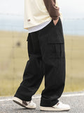 Men's Corduroy Flap Pocket Lace Up Cargo Pants