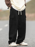 Men's Corduroy Flap Pocket Lace Up Cargo Pants