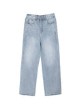 Men's Light Washed Mopping Loose Jeans