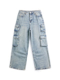 Men's Washed Multi Pocket Cargo Jeans