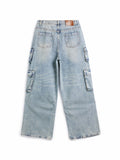 Men's Washed Multi Pocket Cargo Jeans