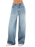 Washed Vintage Blue Versatile Boyfriend Jeans