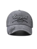 Washed Distressed Letter Embroidery Baseball Cap