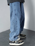 Men's Vintage Washed Loose Jeans