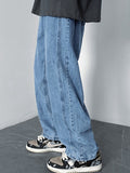 Men's Vintage Washed Loose Jeans