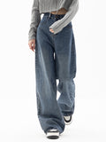 Dunkel verwaschene Vintage-Baggy-Boyfriendjeans