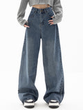 Dunkel verwaschene Vintage-Baggy-Boyfriendjeans