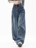 Dunkel verwaschene Vintage-Baggy-Boyfriendjeans