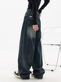 Dunkel verwaschene Vintage-Baggy-Boyfriendjeans