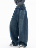 Dunkel verwaschene Vintage-Baggy-Boyfriendjeans