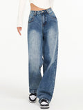 Dunkel verwaschene Vintage-Baggy-Boyfriendjeans