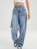 Dunkel verwaschene Vintage-Baggy-Boyfriendjeans