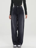 Dunkel verwaschene Vintage-Baggy-Boyfriendjeans