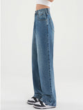 Dunkel verwaschene Vintage-Baggy-Boyfriendjeans