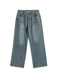 Men's Faded Vintage Denim Loose Jeans