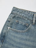 Jean ample en denim vintage délavé pour hommes