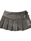 High Waist Pleated Ultra Short Mini Skirts