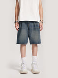 Lockere Jeansshorts im geraden Stil der amerikanischen High Street-Modemarke