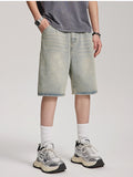 Lockere Jeansshorts im geraden Stil der amerikanischen High Street-Modemarke