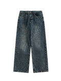 Trendy Washed Straight Loose Jeans