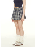 Retro All-Match Plaid Mini Skirts