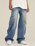 Men's Straight American Fashion Brand Washed Loose Jeans