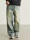 Herren Basic Boyfriendjeans aus reiner Baumwolle in Hellblau