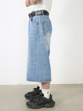 Jeansshorts im Streetstyle mit weitem Bein und geradem Bein