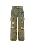 Wasteland, Wind And Water To Make Old Holes Cargo Jeans