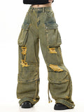 Wasteland, Wind And Water To Make Old Holes Cargo Jeans