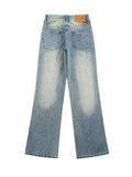 Spliced ??Zipper Wash Loose Jeans