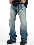 Retro Light Color Micro Speaker Loose Jeans