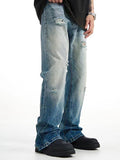 Retro Light Color Micro Speaker Loose Jeans